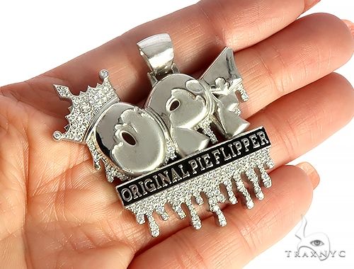 Custom Made OPF Original Pie Flipper Diamond Pendant 65798 - Image 6