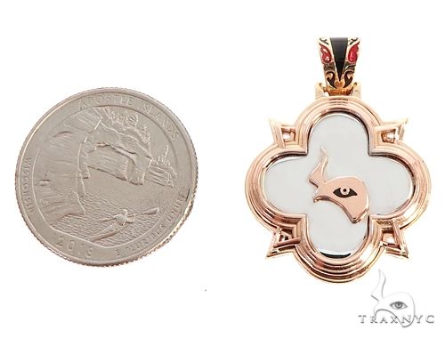 14K Gold Custom TraxNYC Mini Logo Pendant, photo 5 of 7