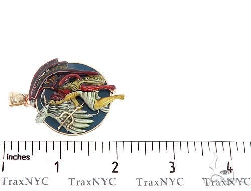 Custom 14K Yellow Gold Angel and Demon Charm Pendant, photo 7 of 7