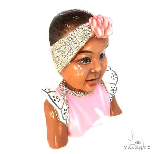 Custom Baby 3D Enamel Diamond Pendant 67476 - Image 2