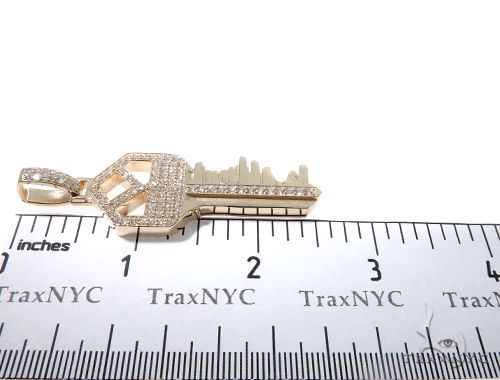 Custom Boston Skyline Key Diamond Pendant 64202 - Image 8