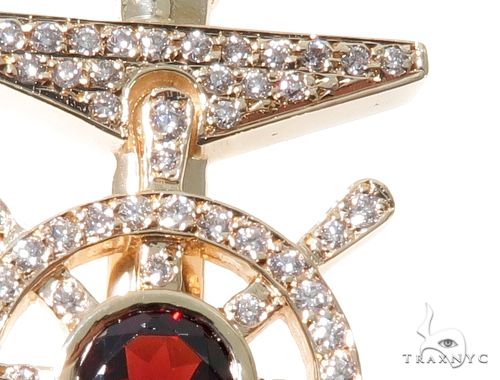 14K Gold Custom Diamond Anchor Pendant, photo 4 of 7