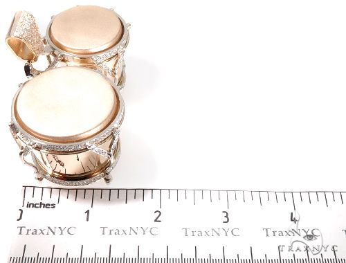 Custom Diamond Bongo Drums Pendant 64488 - Image 11