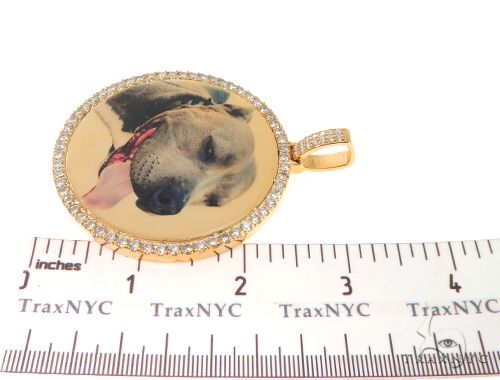 14K Yellow Gold Customizable Photo Pendant 2.5 inches 64013 - Image 6