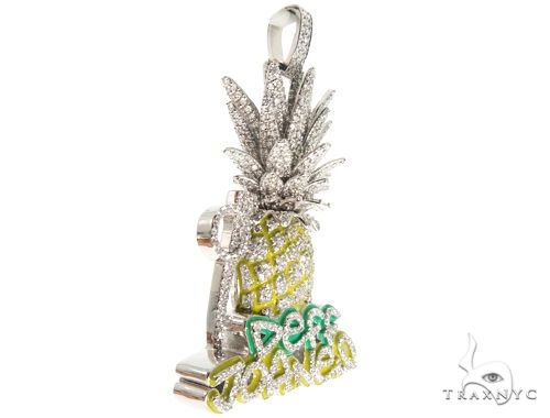Custom Diamond Pineapple Pendant 64108 - Image 3