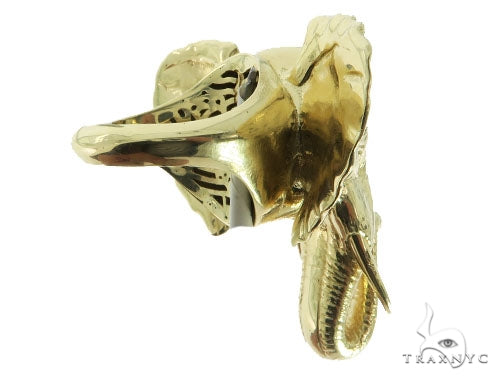 14K Gold Custom Elephant Ring, photo 9 of 11