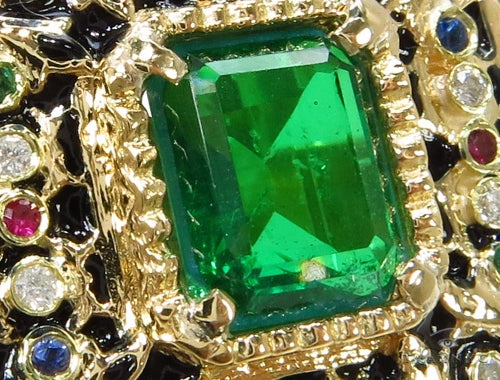 18K Gold Custom Emerald Angel Ring, photo 6 of 13