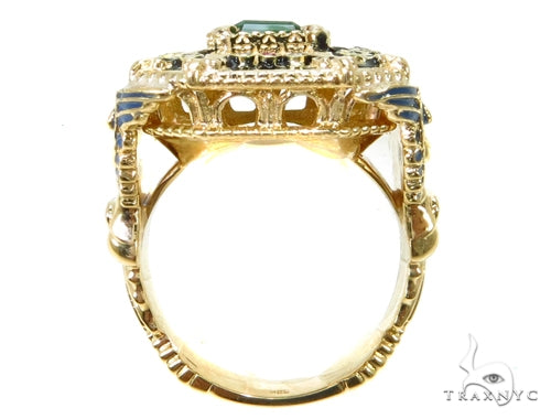 18K Gold Custom Emerald Angel Ring, photo 10 of 13