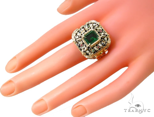 18K Gold Custom Emerald Angel Ring, photo 13 of 13