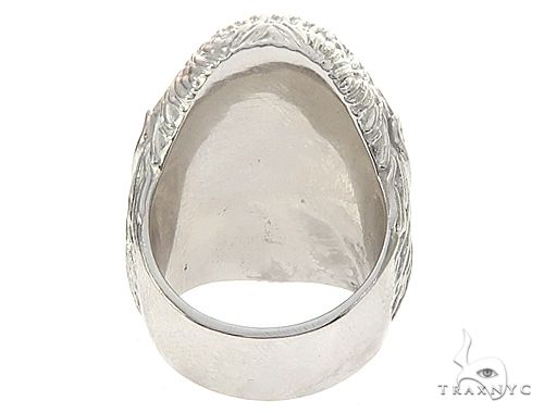 Custom 14K White Gold Diamond Gorilla Pinky Ring, photo 7 of 8
