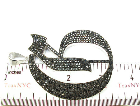10K Gold Custom Jewelry - Black Diamond Initial G Pendant, photo 6 of 7