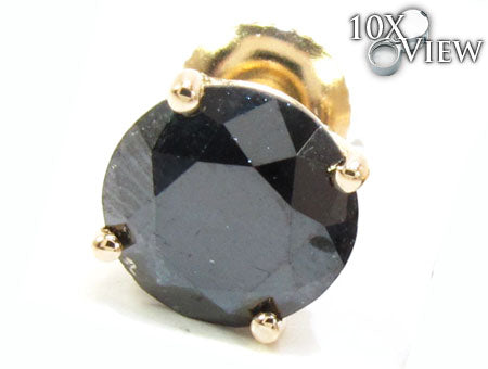 14K Gold Custom Jewelry - Royal Black Diamond Earrings 5, photo 3 of 6