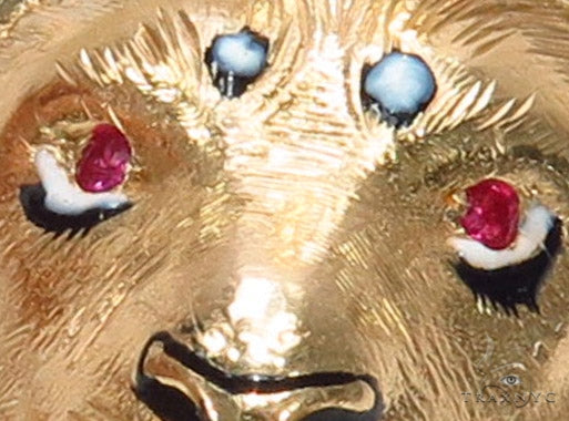 14K Gold Custom Lion King Pendant with Ruby, photo 3 of 7