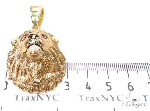 14K Gold Custom Lion King Pendant with Ruby, photo 6 of 7