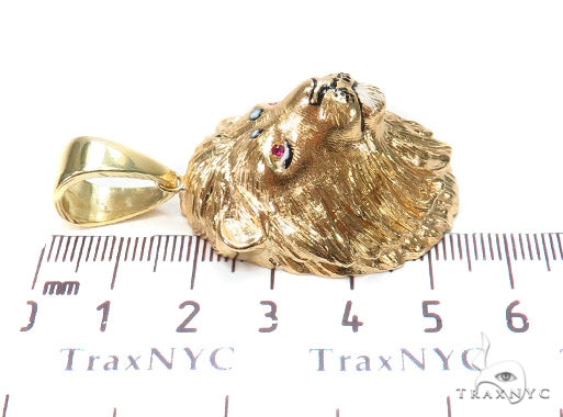 14K Gold Custom Lion King Pendant with Ruby, photo 7 of 7