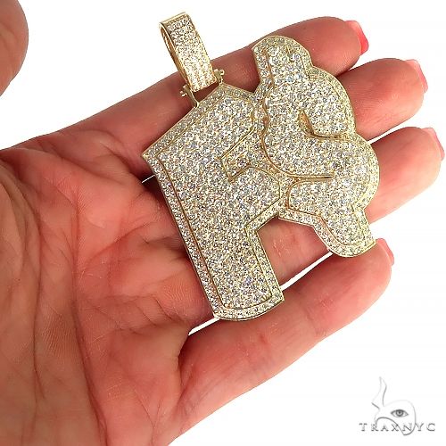 Custom Made 14K Gold Diamond Pendant 66413 - Image 6
