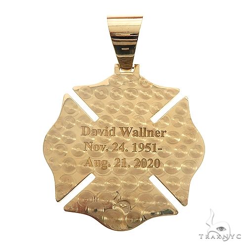 Custom Made 14K Gold Fire Fighter Maltese Cross 66549 - Image 3