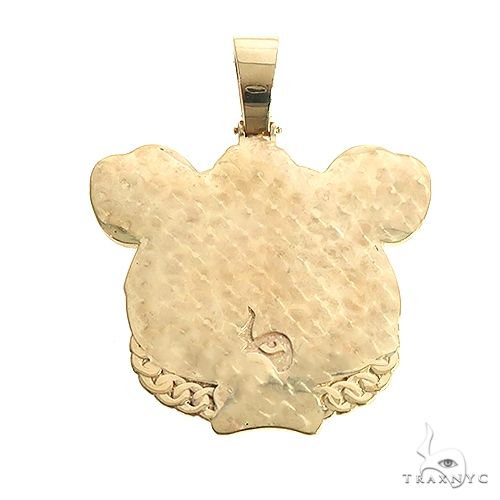 Custom Made 14K Gold Misunderstood Bear Diamond Pendant, photo 3 of 4