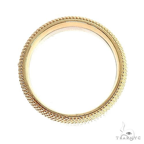 14K Gold Custom Made 2 Tone Wedding Band, photo 4 of 5