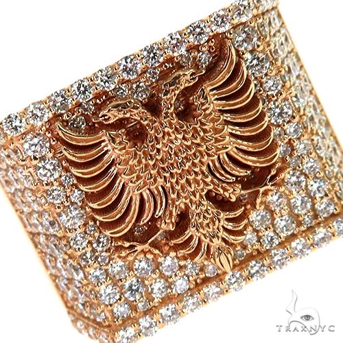 14K Gold Custom Made Albanian Diamond Ring, photo 3 of 7