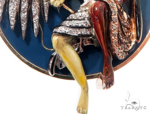 14K Gold Custom Made Angel and Demon Diamond Pendant, photo 8 of 10