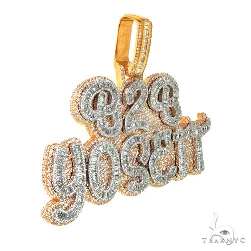 Custom Made B2B Yosett Baguettes Diamond Pendant 67912 - Image 2