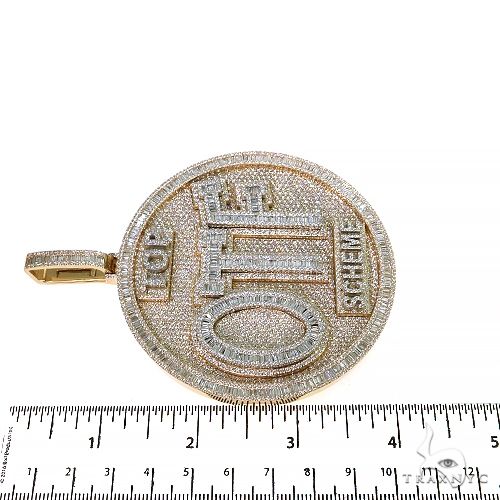 Custom Made Baguette Diamond 'OPF' Pendant 68021 - Image 6
