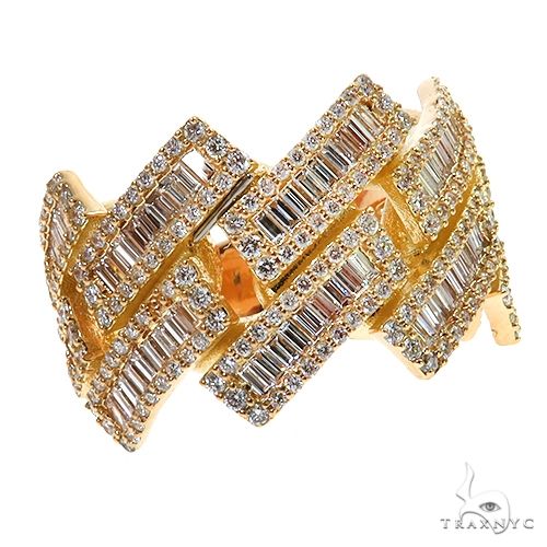 18K Gold Custom Made Baguette Diamond Ring, photo 2 of 6