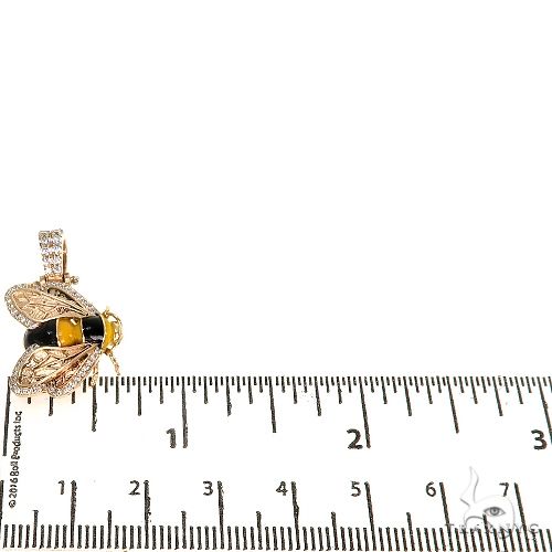 14K Gold Custom Made Bee Diamond Pendant, photo 5 of 6