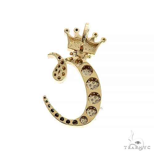 Custom Made 'C' Diamond Crown Pendant 66704 - Image 3