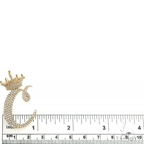 Custom Made 'C' Diamond Crown Pendant 66704 - Image 5