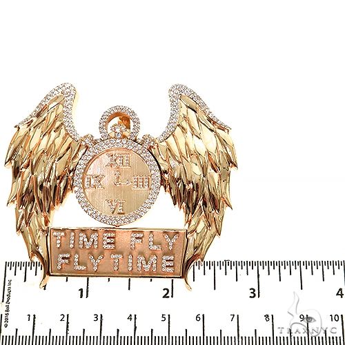 Custom Made Time Fly Diamond Pendant 67607 - Image 6