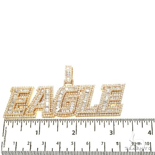 Custom Made Diamond Baguette Name Pendant 67190 - Image 5