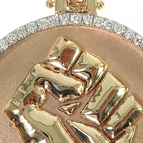 Custom Made Diamond Frame 14K Solid Gold People Power BLM Pendant, photo 5 of 7