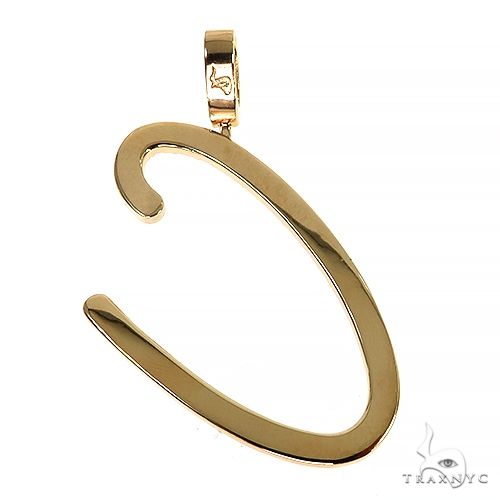 14K Gold Custom Made Diamond Initial Pendant, photo 4 of 6