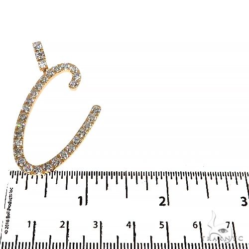 14K Gold Custom Made Diamond Initial Pendant, photo 5 of 6