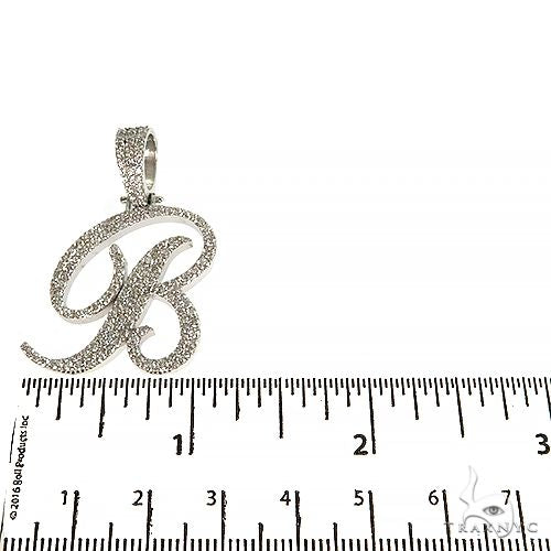 14K Gold Custom Made Diamond Initial Pendant, photo 5 of 6