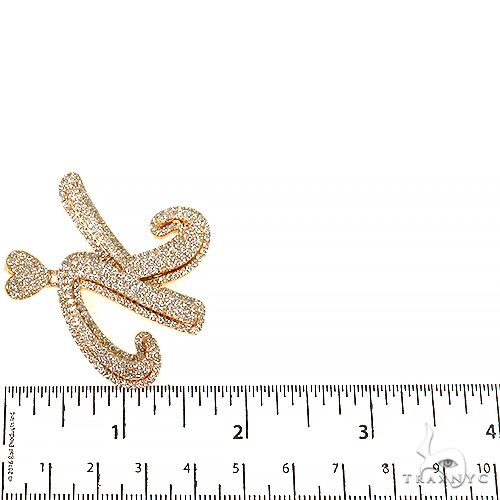 14K Gold Custom Made Diamond Initial Pendant, photo 7 of 7
