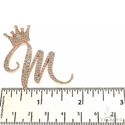 14K Gold Custom Made Diamond Initial Pendant, photo 6 of 7