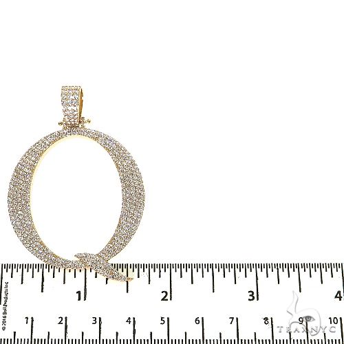 14K Gold Custom Made Diamond Initial Pendant, photo 5 of 6