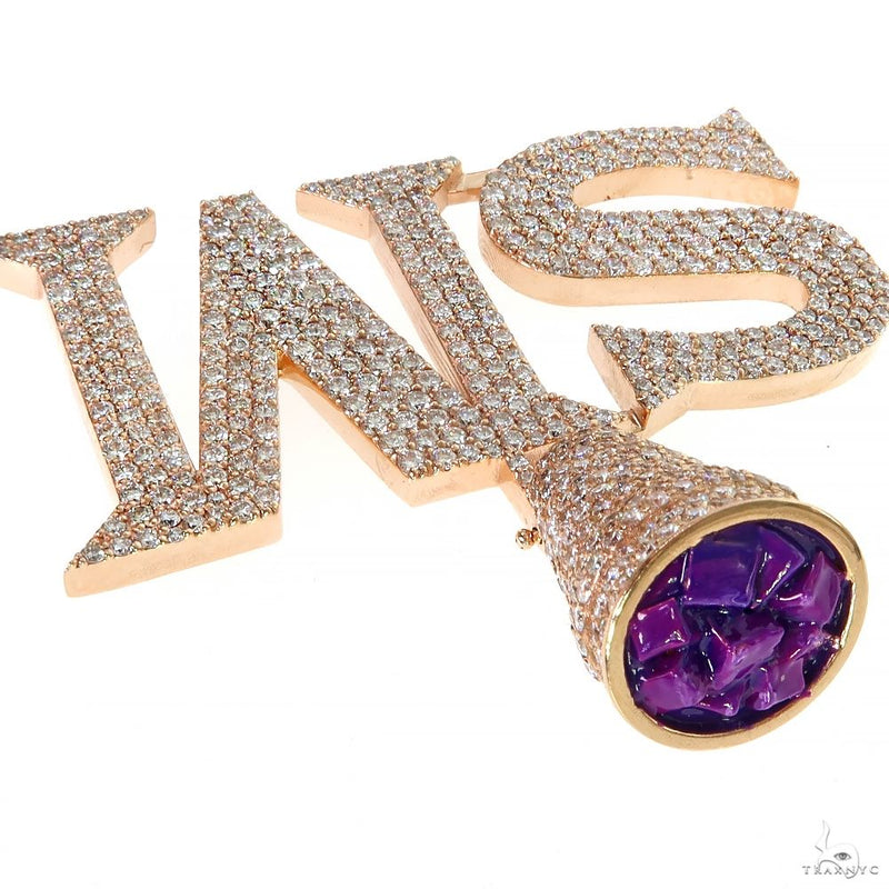 14K Gold Custom Made Lab-Grown Diamond Initial Pendant, photo 5 of 8