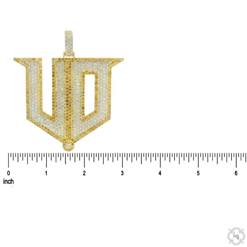 18K Gold Custom Made Lab-Grown Diamond Initial Pendant, photo 6 of 7