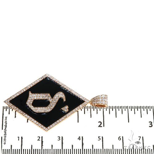 14K Gold Custom Made Diamond Initial 'Q' Pendant, photo 6 of 6