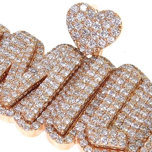 Custom Made Diamond Name Pendant 67863 - Image 3