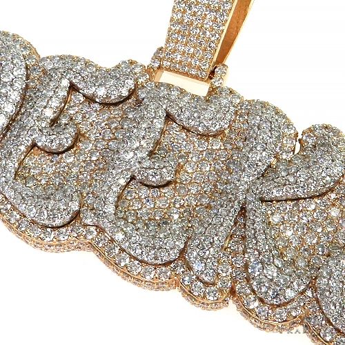 Custom Made Diamond Name Pendant 67968 - Image 3