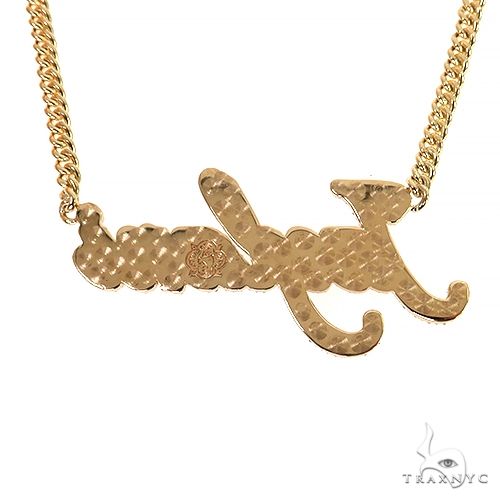 14K Gold Custom Made Diamond Name Pendant, photo 3 of 8