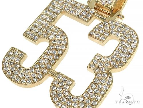 Custom Made Diamond Number Pendant 66254 - Image 4