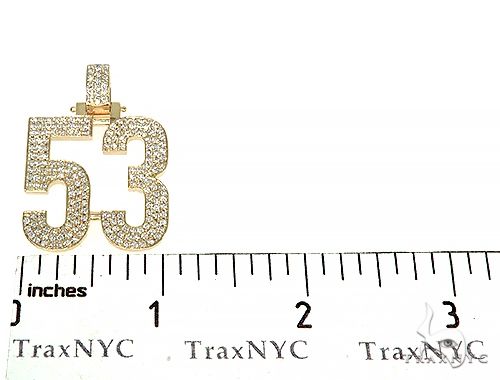 Custom Made Diamond Number Pendant 66254 - Image 5
