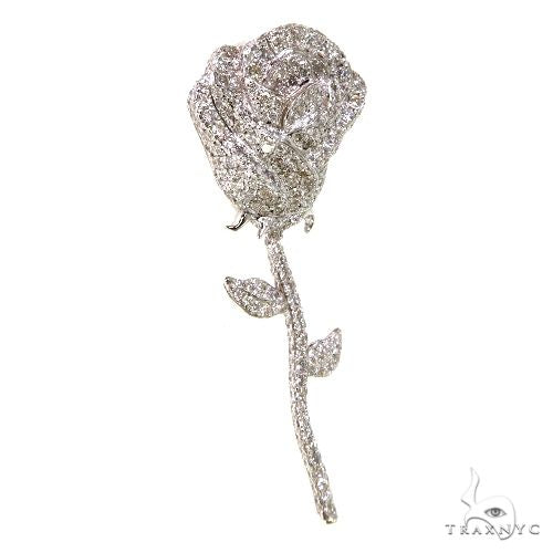 Custom Made Diamond Rose Pendant 67714 - Image 2