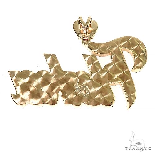 14K Gold Custom Made 'FLAKA' Diamond Name Pendant, photo 4 of 7